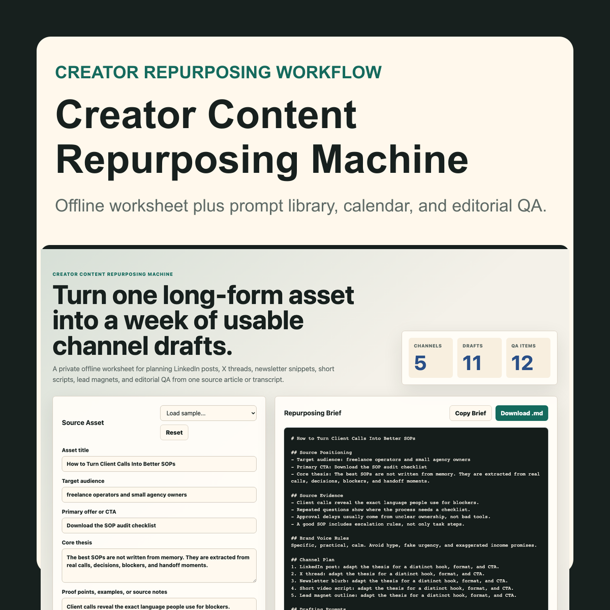 Creator Content Repurposing Machine cover thumbnail